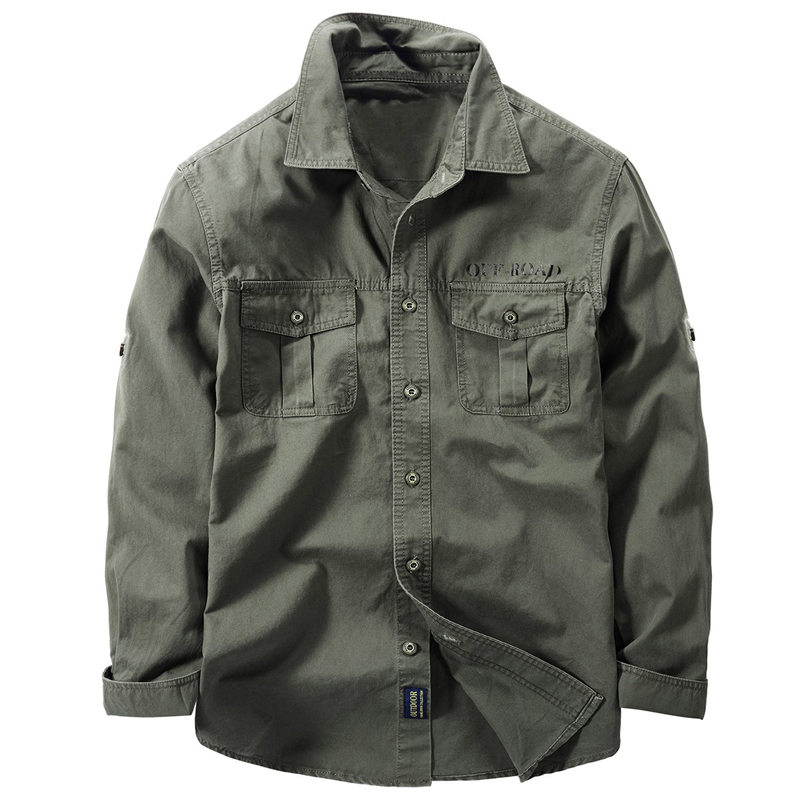 New Men's Spring Multi-pocket  - đánh giá và giá Tactical Military Shirt Cargo