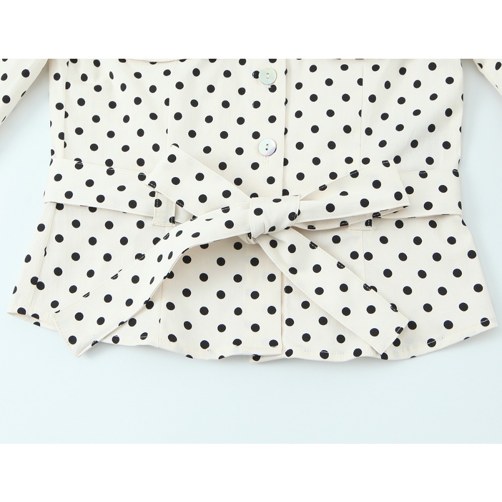 Elegant Chic Fitted Polka Dot  - đánh giá và giá Jackets