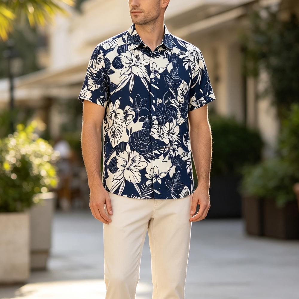 Vintage Plant Floral Print Haw - đánh giá và giá Vintage Hawaiian Floral Shirt