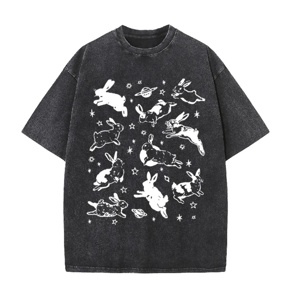 2026 Vintage Space Rabbit Plan - đánh giá và giá Acid Wash Vintage Graphic T Shirt
