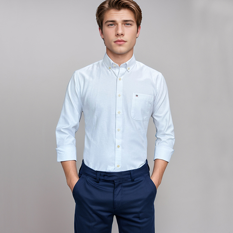 Men's 100% Cotton Shirt Long S - đánh giá và giá Oxford Cotton Casual Shirt Business
