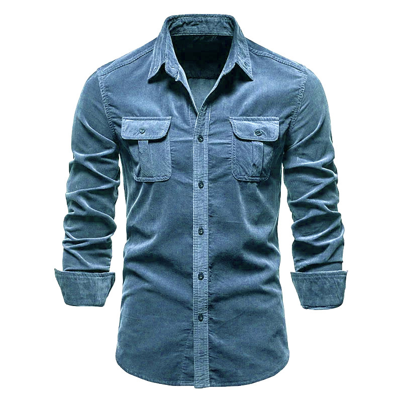 Men's New Corduroy Shirt Cotto - đánh giá và giá Corduroy Button Up Shirt Men