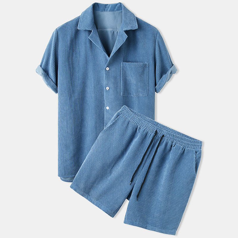 2025 New Men's Summer Corduroy - đánh giá và giá Corduroy Button Up Shirt Men