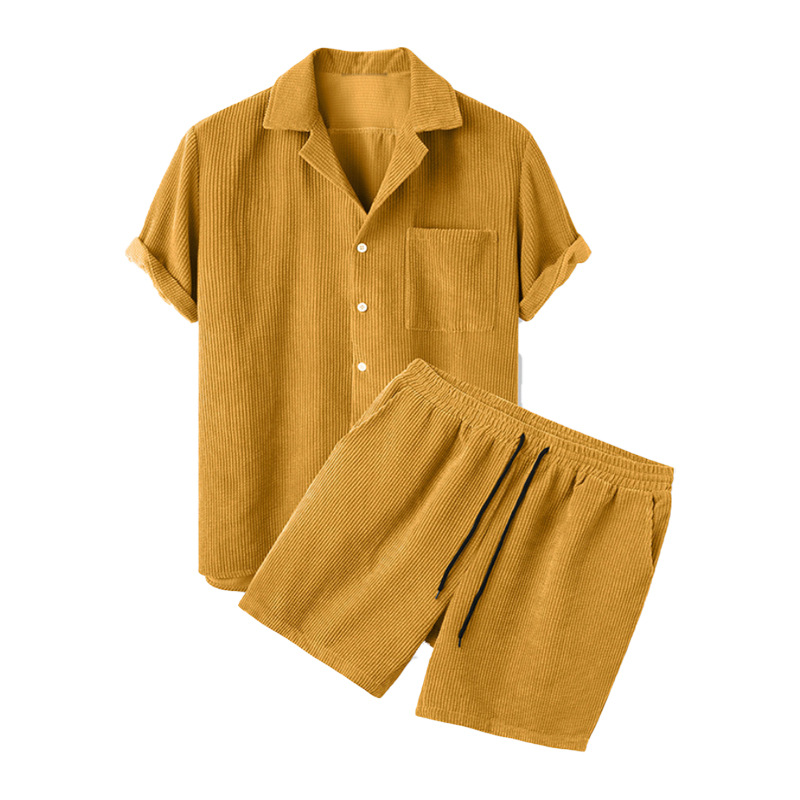 2025 New Men's Summer Corduroy - đánh giá và giá Corduroy Button Up Shirt Men
