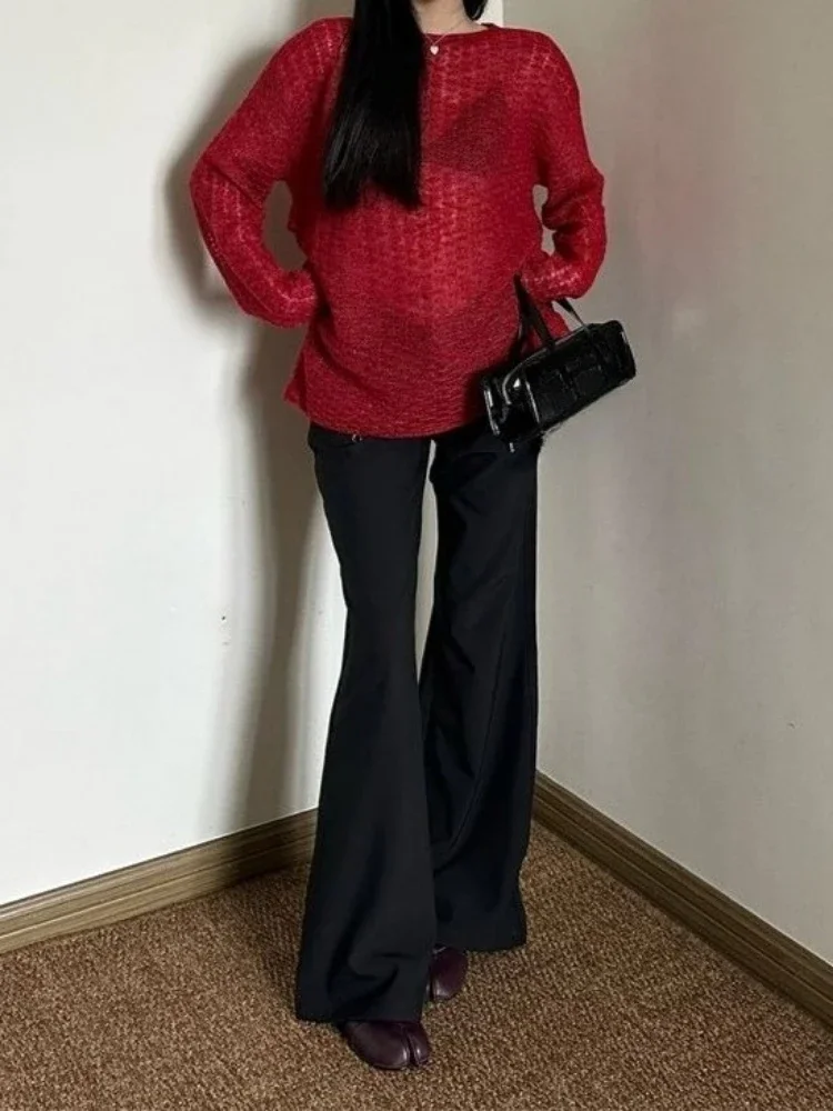 Y2K See-Through Knitted Women' - đánh giá và giá Shirts